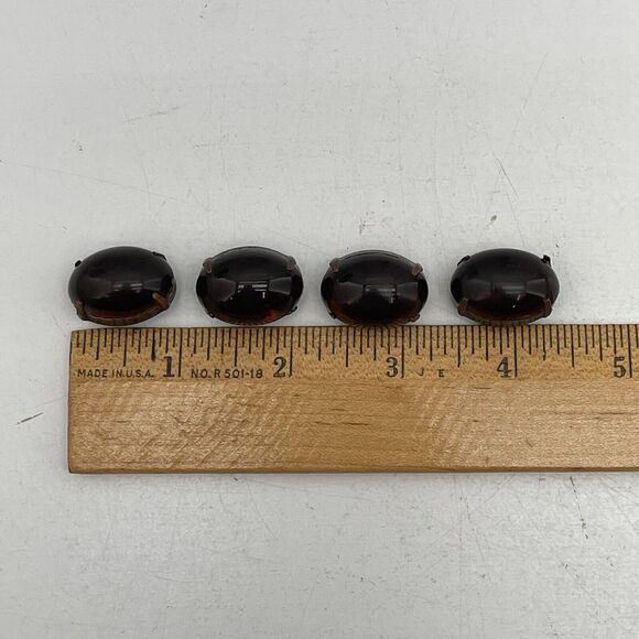 Decorative Brown Garment Button w/ Metal Handle Sewing Craft Clothes Accessory - Picture 7 of 8